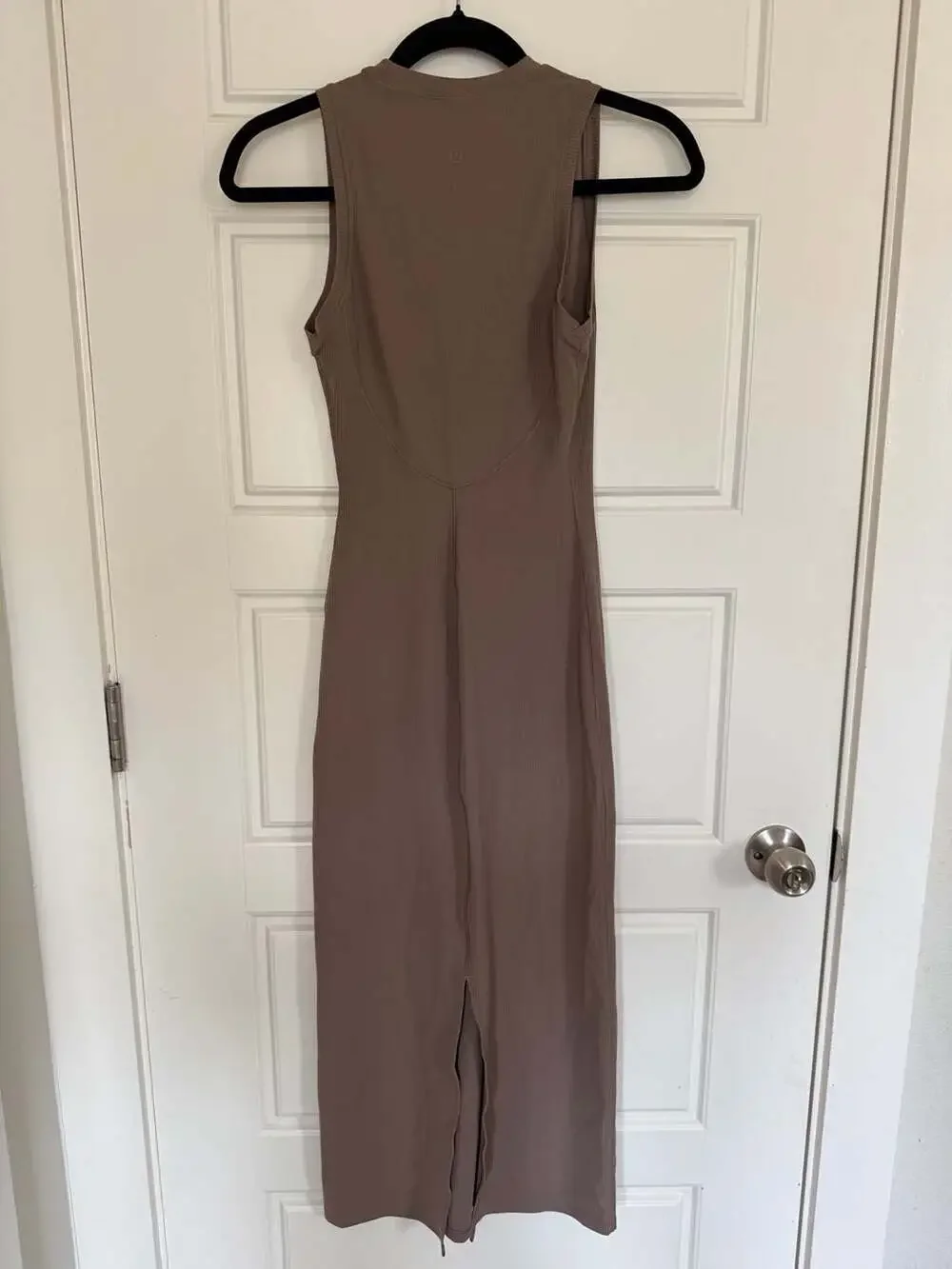 Lululemon All Aligned Ribbed Midi Dress, Taupe, XS - Picture 4 of 6